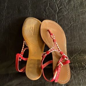 Ralph Lauren red/white sandals